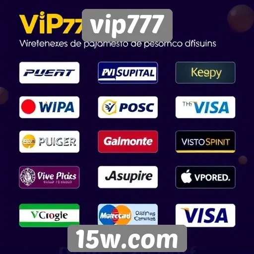 Métodos de pagamento disponíveis no vip777